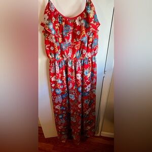 Women’s Floral Red Dress